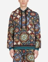 DOLCE & GABBANA HOODIE WITH STAINED GLASS WINDOW STYLE PRINT