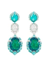 ANABELA CHAN 'PARAIBA OCEAN' DIAMOND GEMSTONE EARRINGS