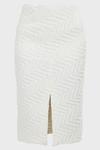 ROLAND MOURET Moka Chevron-Print Pencil Skirt,820363