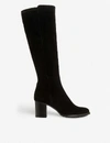 DUNE WOMENS BLACK-SUEDE TITANEUM KNEE-HIGH SUEDE BOOTS 3,R00015705