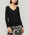 Joseph Ribbed-knit Scoop-neck Top In Black