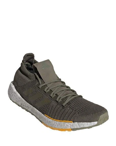 Adidas X Monocle Men's Boost Hd Stretch-knit Running Sneakers In Raw Khaki