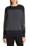 MAX MARA NAVONA STRIPE WOOL SWEATER,136117016000040