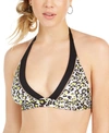 SOLUNA INTO THE WILD PRINTED HALTER BIKINI TOP, AVAILABLE IN D CUP WOMEN'S SWIMSUIT