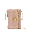 GUCCI Neutral Women's Mini Gg Marmont Bucket Bag