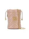 Gucci Gg Marmont Mini Quilted Leather Bucket Bag In Neutrals