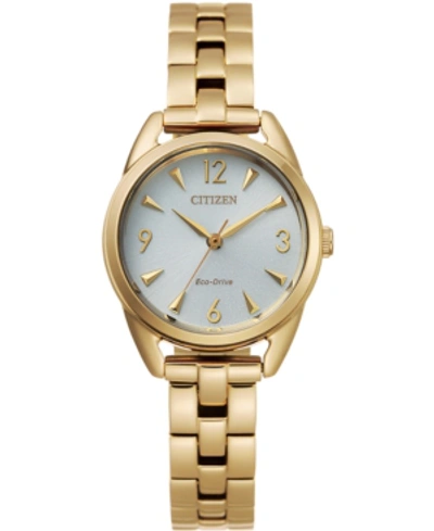 CITIZEN DRIVE FROM CITIZEN ECO-DRIVE WOMEN'S GOLD-TONE STAINLESS STEEL BRACELET WATCH 27MM