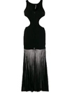 CHRISTOPHER KANE RIBBED JERSEY CUT OUT DRESS,591175