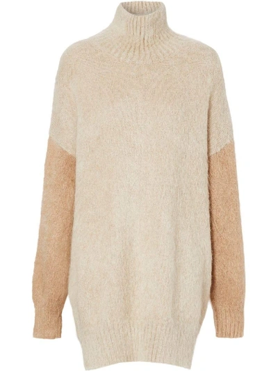 Burberry Otama Fluffy Roll-neck Sweater In Neutrals