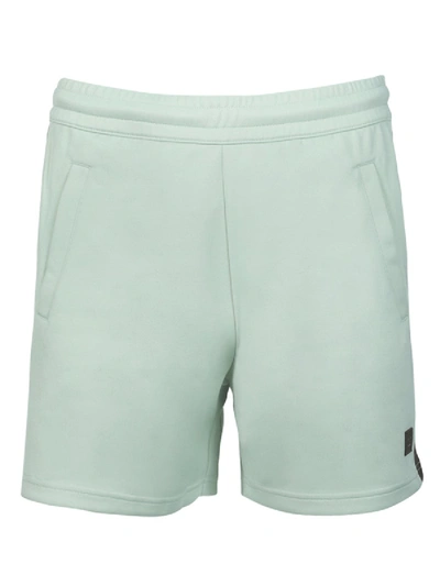 Acne Studios Pastel Green Paneled Track Shorts In White