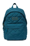 Marc Jacobs Quilted Nylon School Backpack In Deep Teal