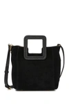 Tmrw Studio Tony Leather Mini Satchel Bag In Black Suede
