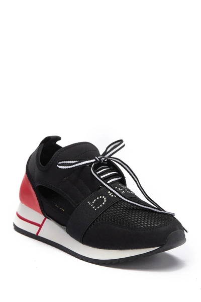 Bebe Brieanna Cutout Sport Sneaker In Black/red