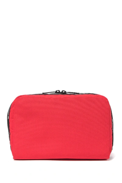 Lesportsac Candace Large Top Zip Cosmetic Case In Firey Red