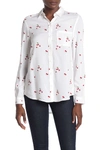 Beachlunchlounge Alana Printed Button Front Shirt In Cherries