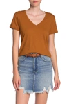Madewell V-neck Short Sleeve T-shirt (regular & Plus Size) In Golden Pecan