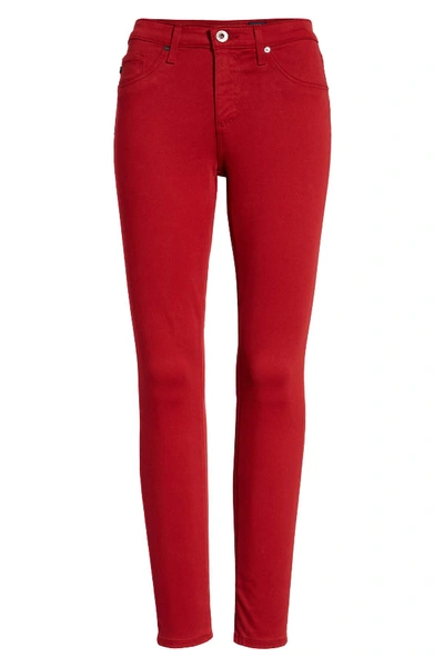 Ag The Legging Ankle Jeans In Red Amaryllis