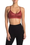 Alo Yoga Sunny Strappy Yoga Bra In Amber Glossy