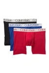 Calvin Klein Microfiber Boxer Briefs - Pack Of 3 In Mpq 1bk/1sftwb/