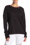 Alo Yoga Falls Long Sleeve Top In Z/dnu Black