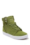 Supra Skytop Suede High-top Sneaker In Moss-white