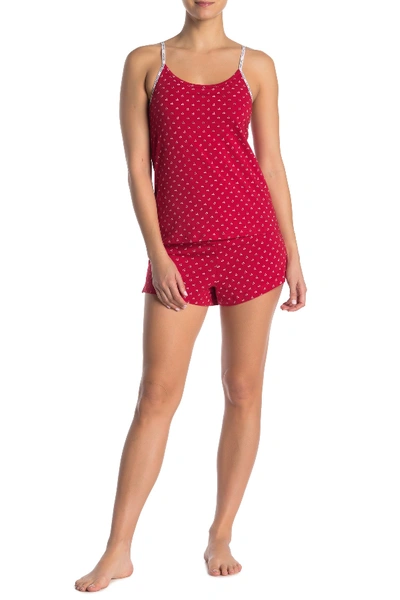 Calvin Klein Logo Camisole & Shorts Pajama 2-piece Set In Asb All Mini C