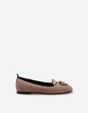 Dolce & Gabbana Velvet Devotion Slippers In Pale Pink/black