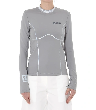 Off-white Active Long Top In Grey