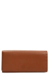 Longchamp Veau Foulonne Continental Wallet In Caramel