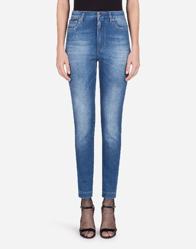 Dolce & Gabbana Denim Stretch Audrey Fit Jeans In Blu