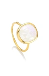 Monica Vinader Siren Semiprecious Stone Ring In Gold/ Moonstone