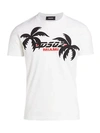 Dsquared2 Men's Chic Dan Fit Miami Graphic Logo T-shirt In White