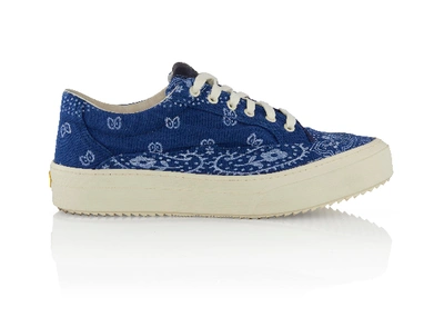 Pre-owned Rhude V2 Low Blue Bandana In Blue/natural