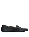Tod's Woman Loafers Black Size 8 Leather In Black