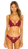 Thistle & Spire Kane Cutout V Wire Bra In Scarlet