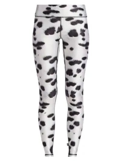 Terez Tall Band Printed Leggings In Faux Fur