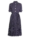 PRADA Jacquard Pleated Midi Dress