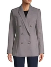 CALVIN KLEIN Double-Breasted Long-Sleeve Jacket,0400011929591