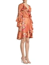 PATBO CARMEN FLORAL RUFFLE WRAP DRESS,0400012066522