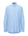 Versace Solid Color Shirt In Sky Blue