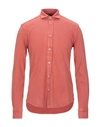 Circolo 1901 Solid Color Shirt In Brick Red