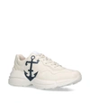 GUCCI LEATHER ANCHOR RHYTHON SNEAKERS,14952004