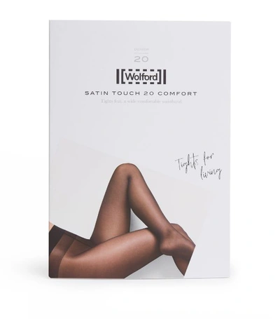 Wolford Satin Touch Comfort 20-denier Tights In Brown