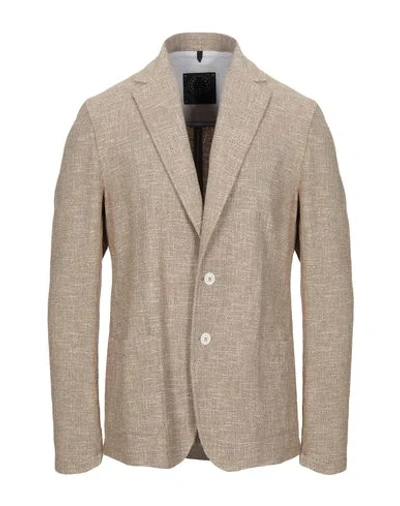 T-jacket By Tonello Suit Jackets In Sand
