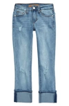Joe's Kids' The Jane Distressed Cuffed Hem Jeans In Bsd-blasted Blue