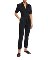 Paige Mayslie Stretch-cotton-blend Jumpsuit In Washed Black