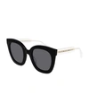 GUCCI colourBLOCK ACETATE SQUARE SUNGLASSES,PROD227880443