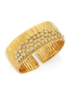 HUEB PLISS 18K YELLOW GOLD & DIAMOND BANGLE BRACELET,400094393374