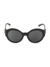 Versace 54mm Round Sunglasses In Black