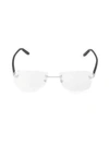 Cartier 57mm Optical Sunglasses In Silver